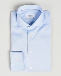 Eton Slim Fit Twill Cut Away Shirt White