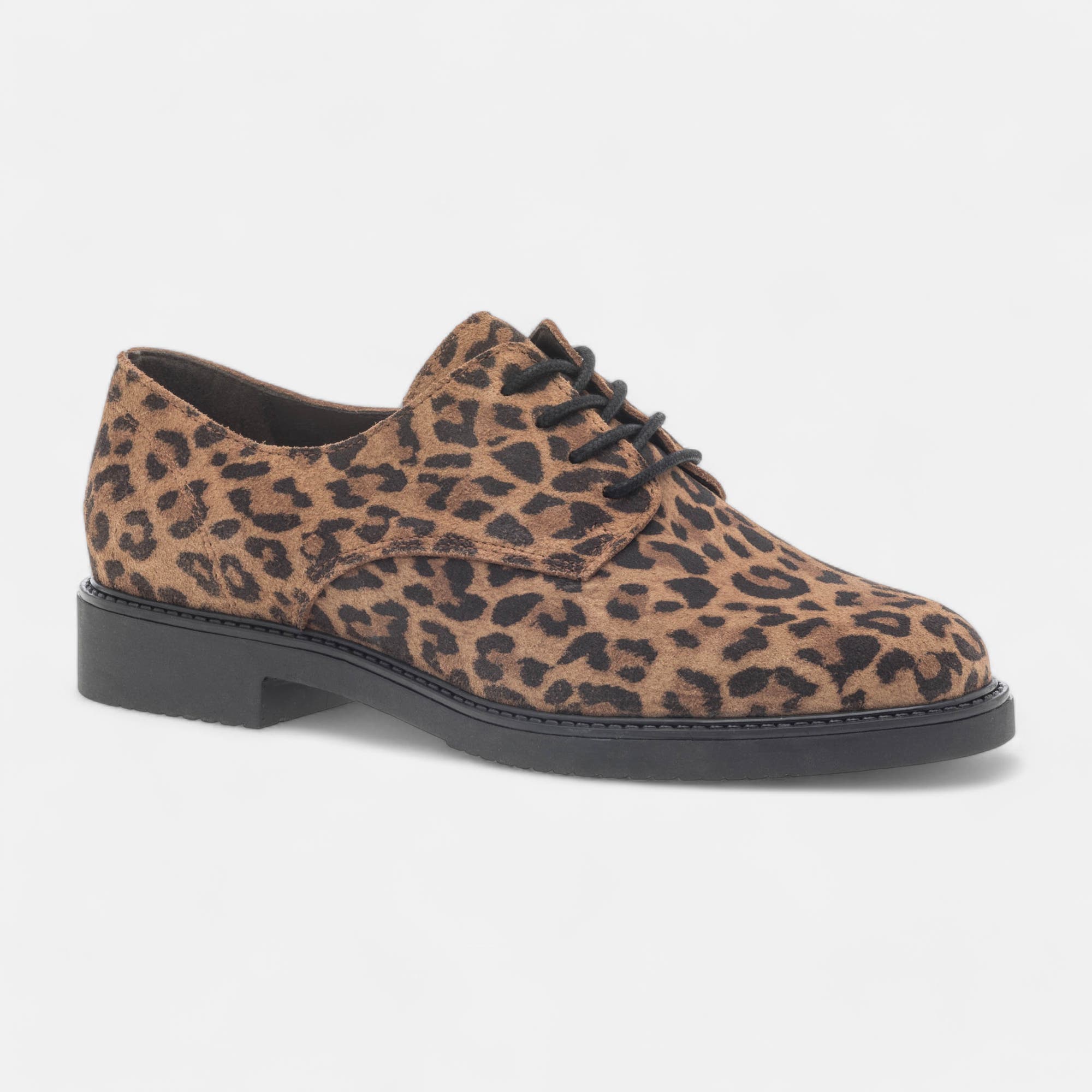 Derbies Femme en cuir cognac