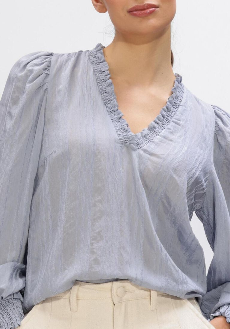 blauwe co'couture blouses kesi v-blouse