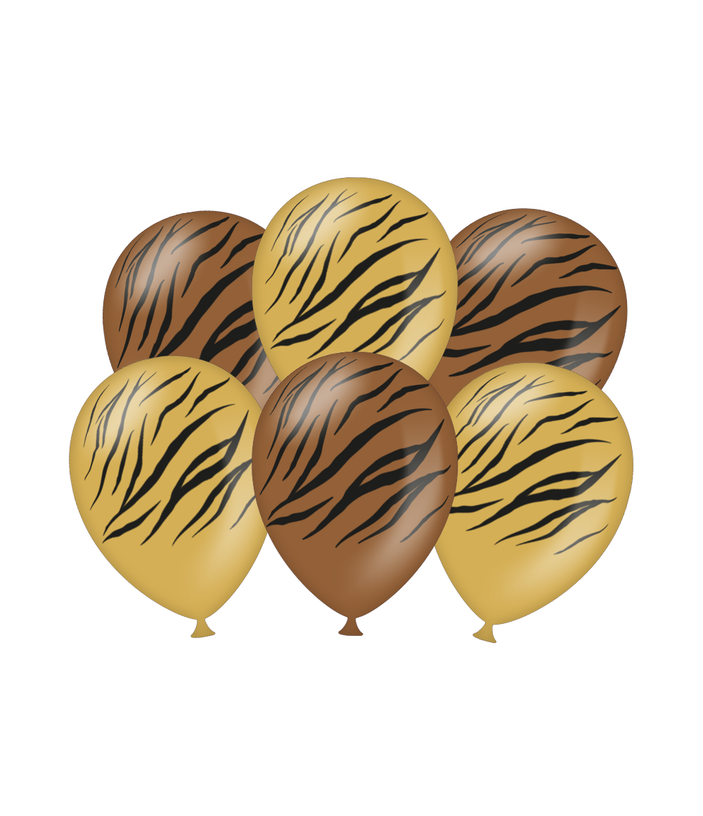 Ballonnen Tijger 30cm 6st