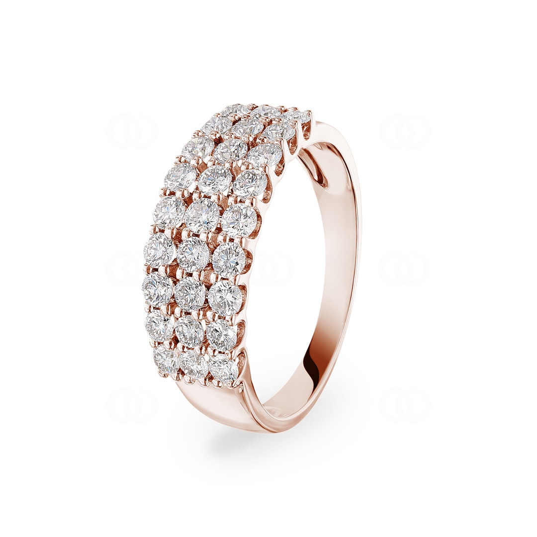 1.01 Karat Diamanten Damenring 750/18 K Roségold