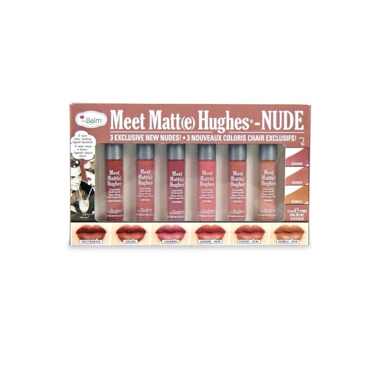 theBalm Meet Matte Hughes Mini Kit Set mit sechs matten flüssigen Lippenstiften /8/ 6x1,2 ml