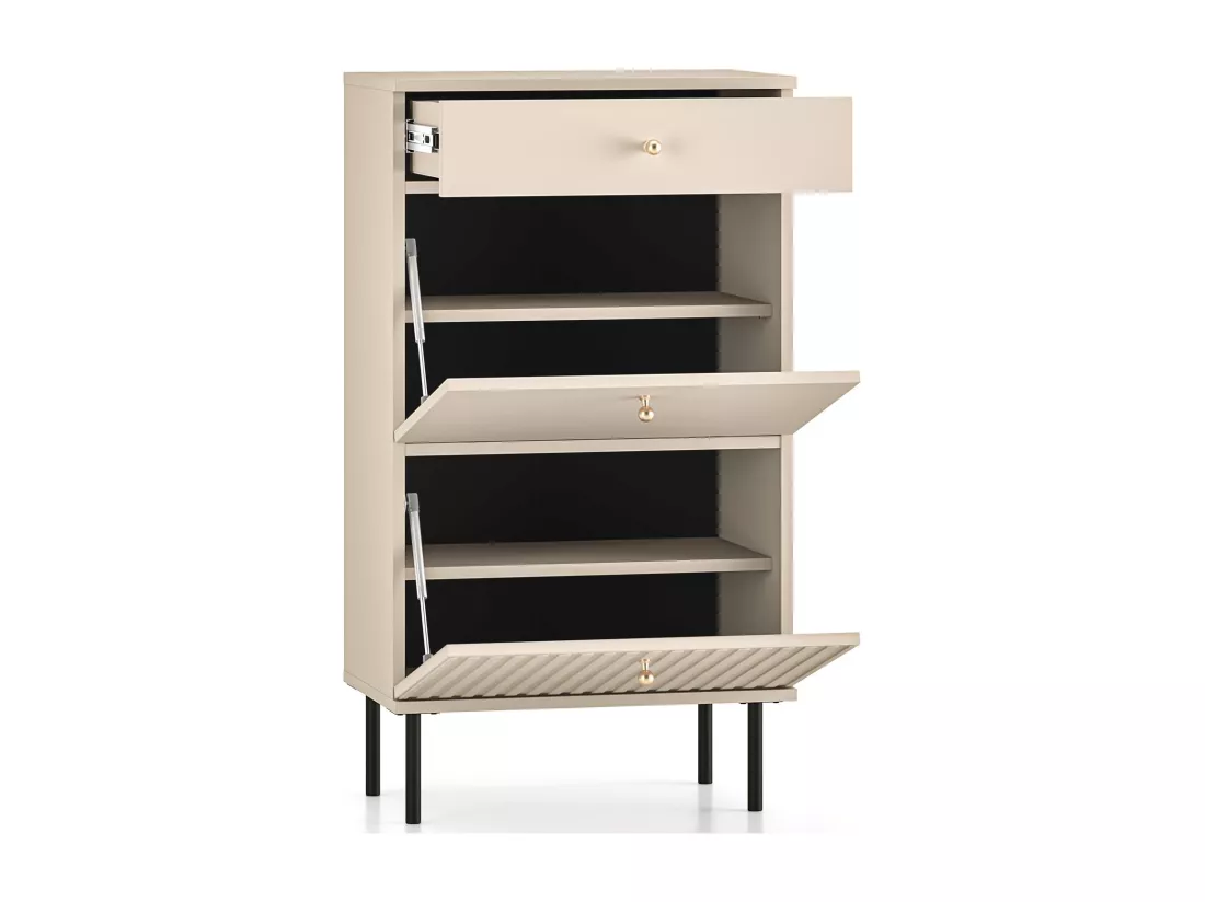 Meuble à chaussures avec tiroir 55 cm - beige - CALETTO
