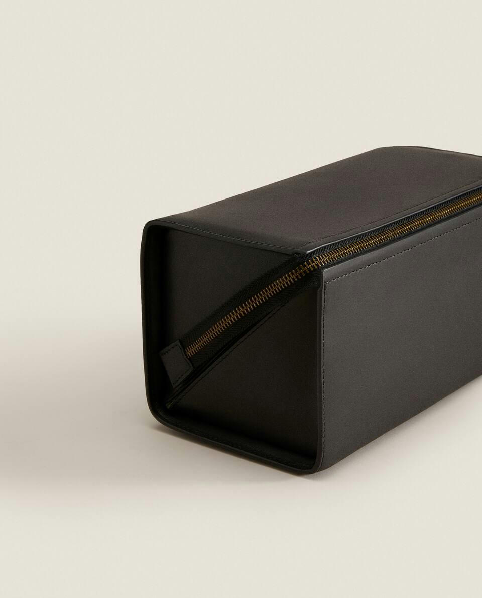 NECESSAIRE GRANDE DE COURO RÍGIDO