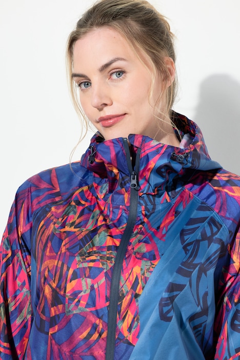 Funktions-Regenmantel, Kapuze, Zipper, verdeckte Taschen