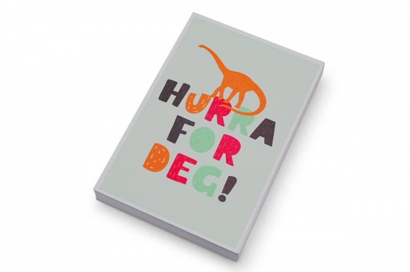 Gratulasjonskort, Hurra for Deg, Dino