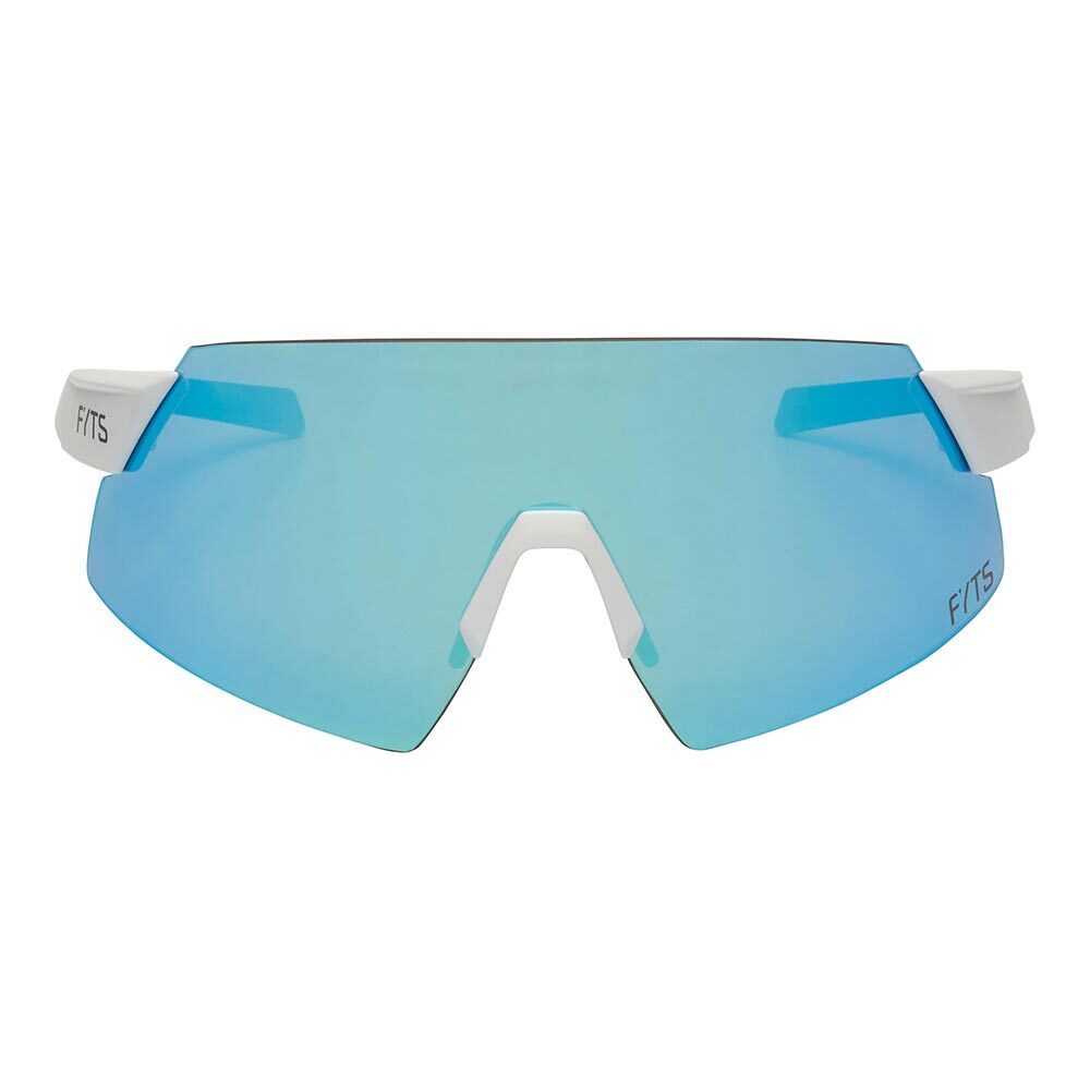 FYTS SNLST Fietsbril Mat Wit met Blauwe Lens