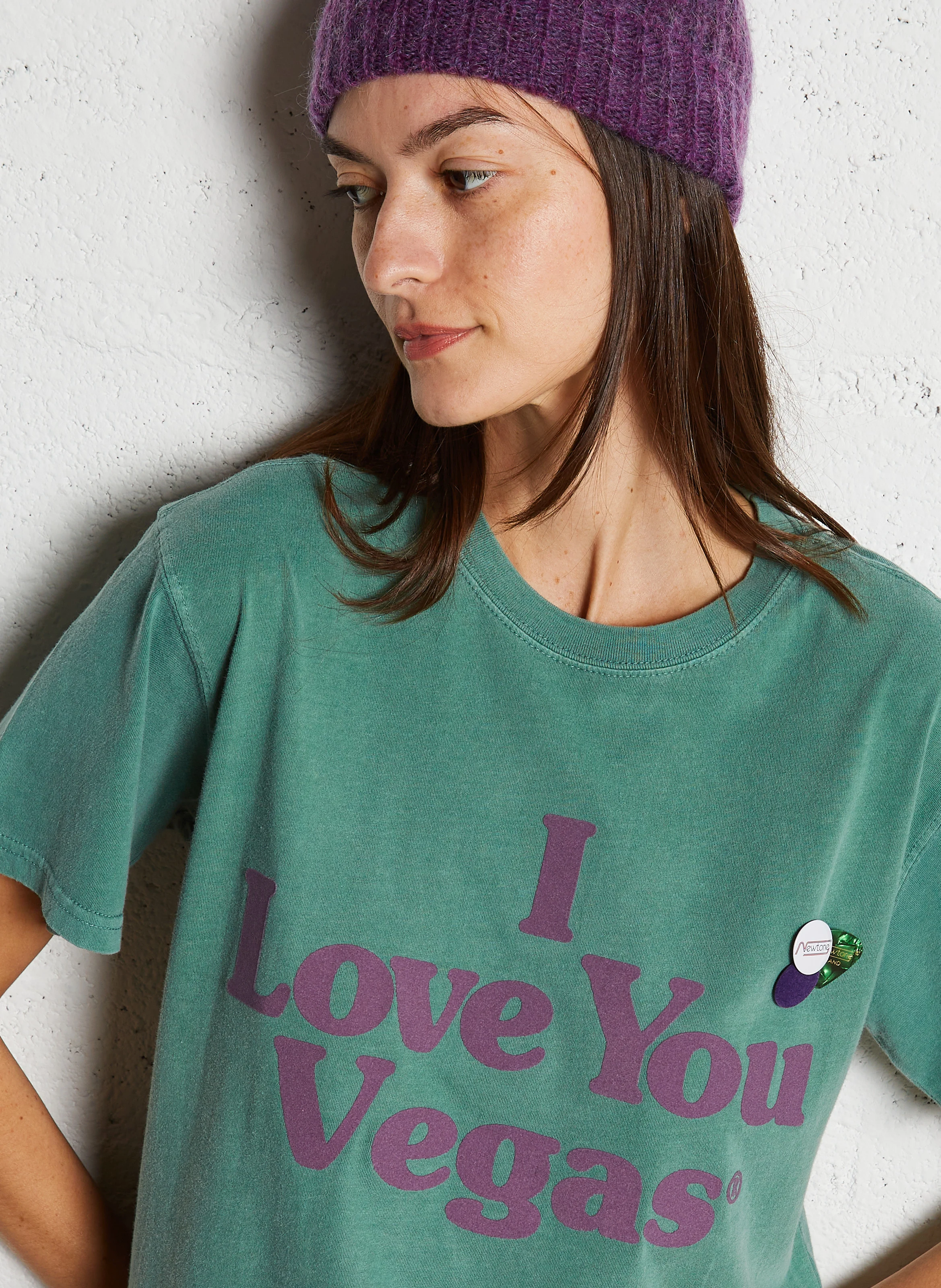 TRUCKER SOUVENIR - Tee-shirt droit col rond sérigraphié en coton| Vert