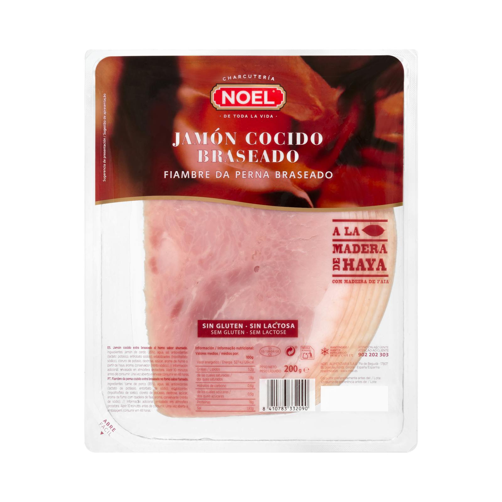 tranches de jambon cuit braisé de Noël