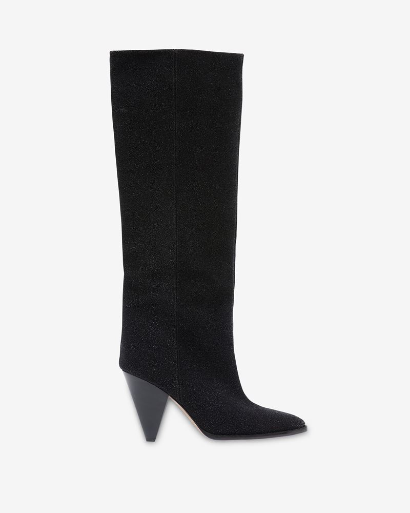 BOTTES EN CUIR VELOURS PAILLETE RIRIO