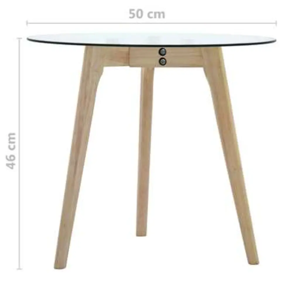vidaXL - Bijzettafel - Transparent - Glas