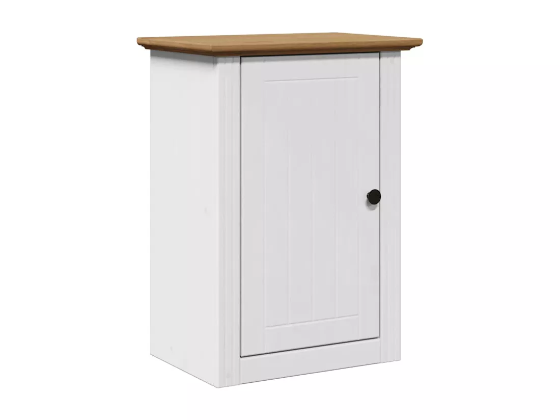 Armoire murale de salle de bain BODO blanc et marron 44x30x60cm