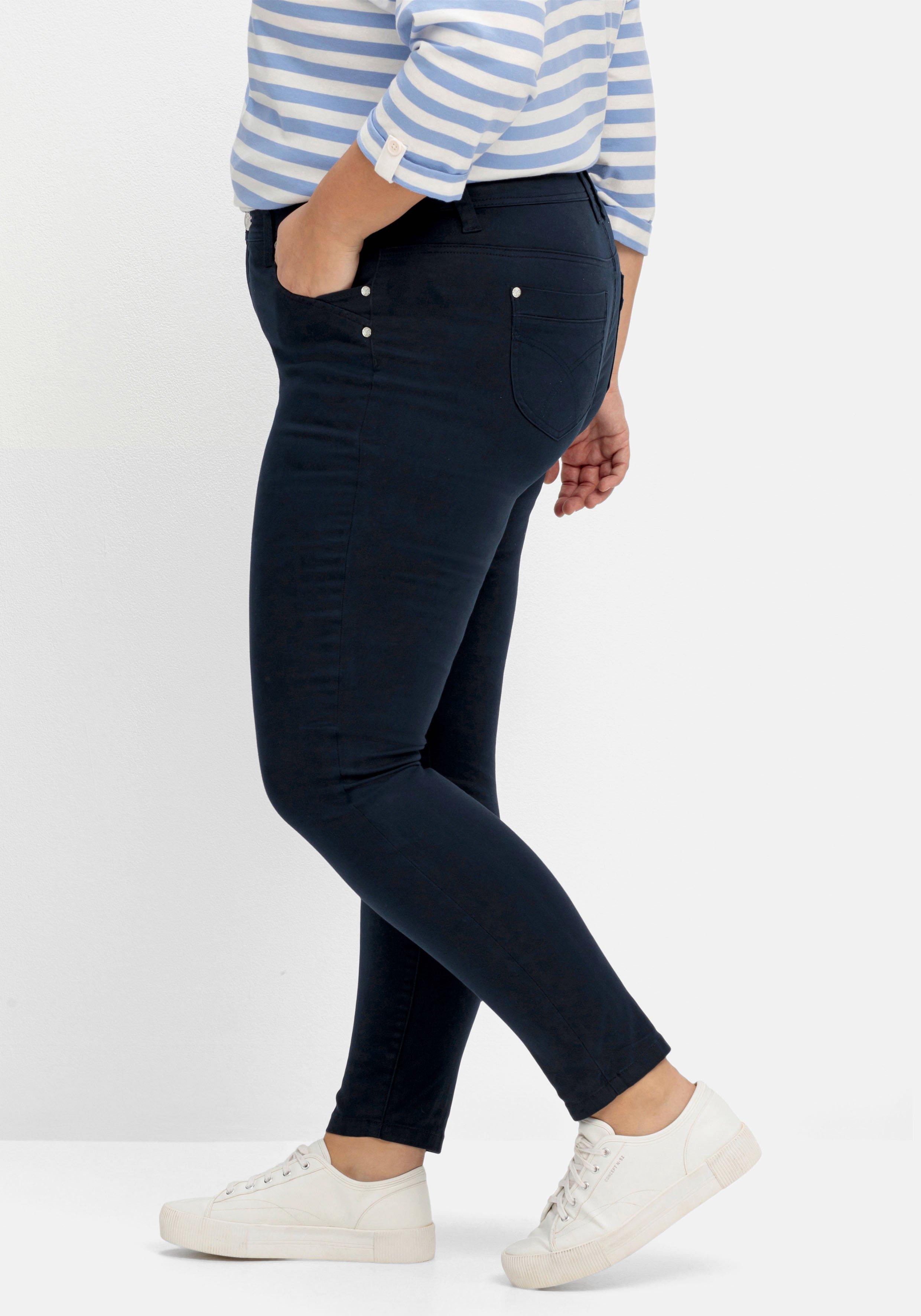 Extraschmale Twillhose in Curvy-Schnitt SUSANNE