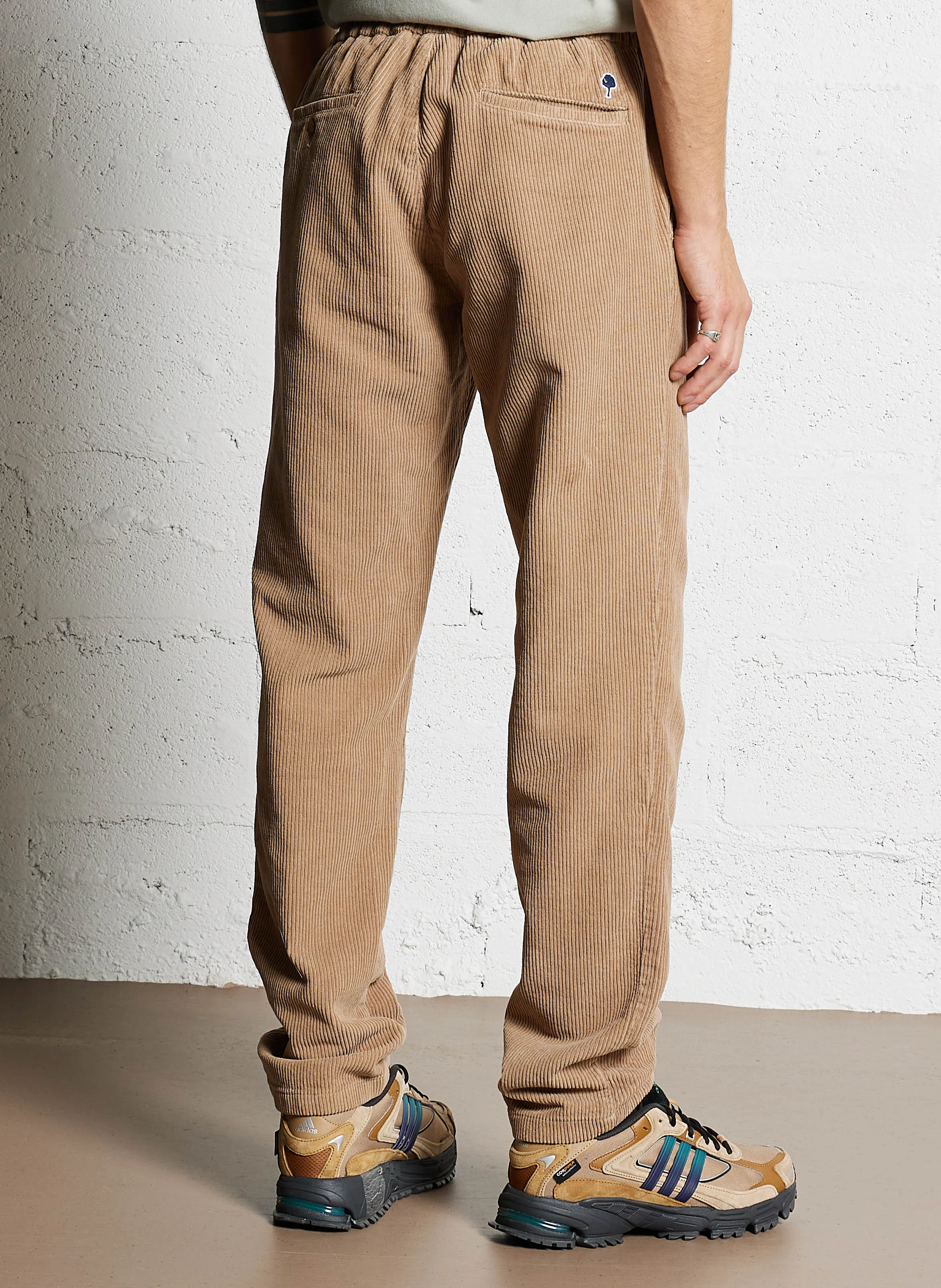 DREUILLE - Pantalon droit en velours côtelé| Beige