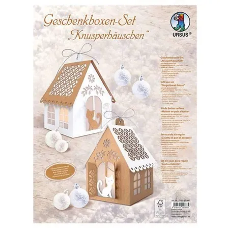 URSUS Bastelset Geschenkboxen Knusperhäuschen