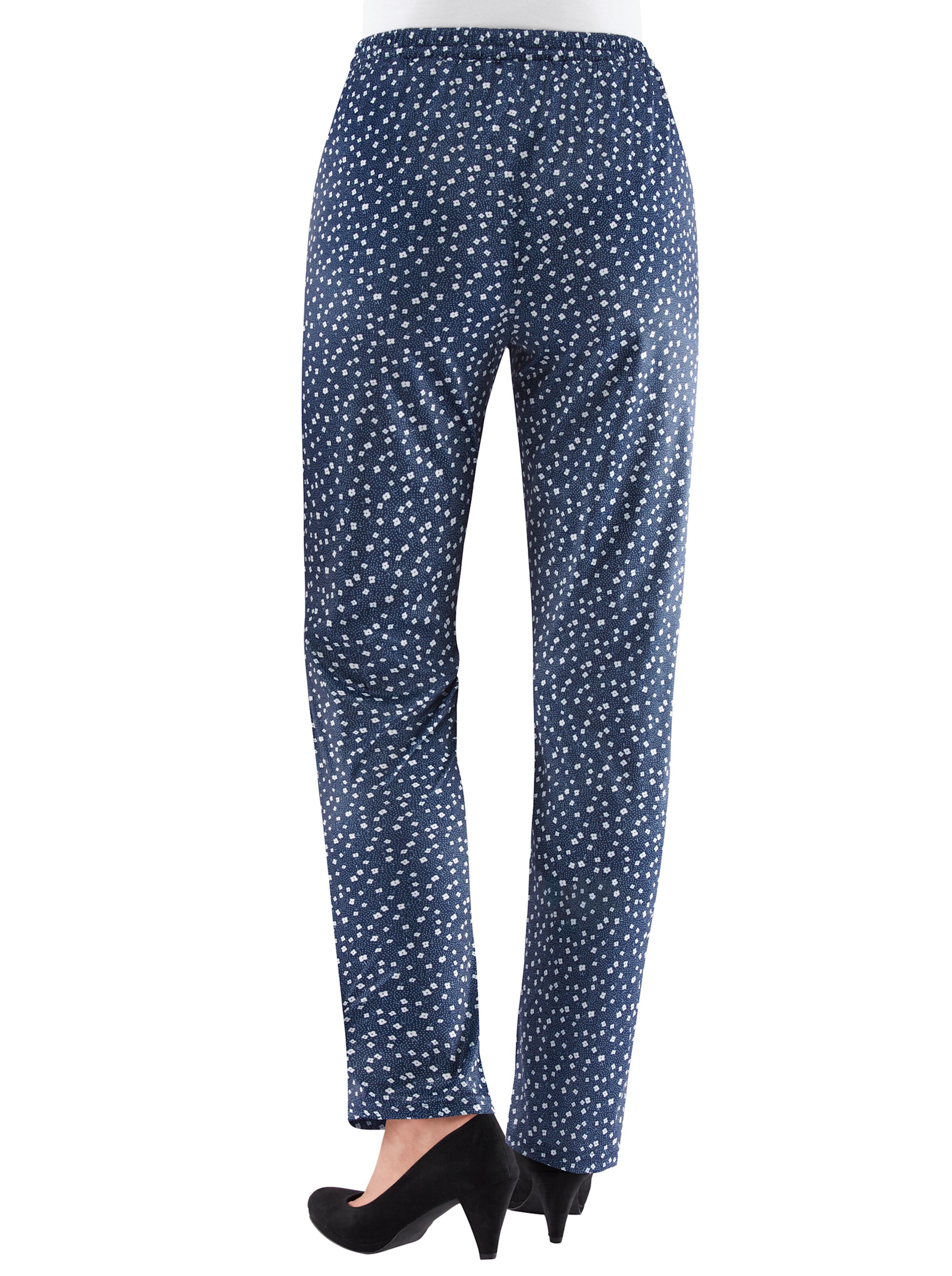 Jerseyhose in marine-millefleurs