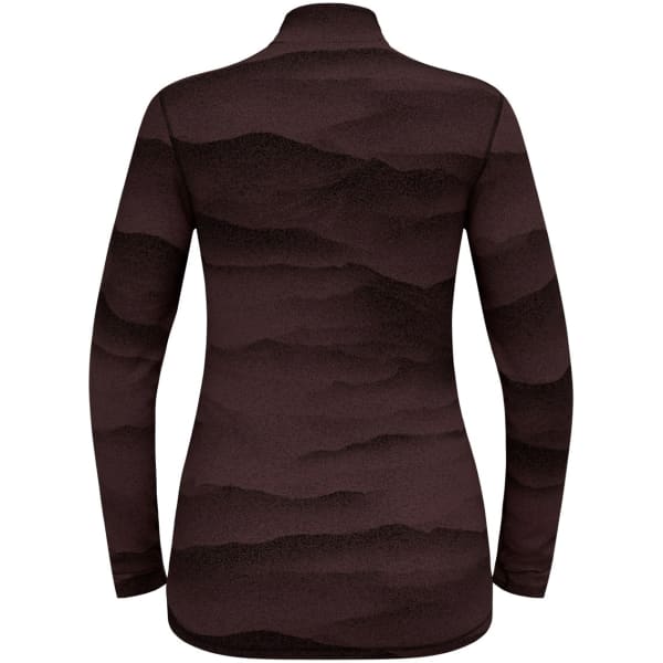 T-shirt thermique ODLO BL TOP TURTLE NECK L/S HALF ZIP RIDGELINE W FUDGE/BLACK