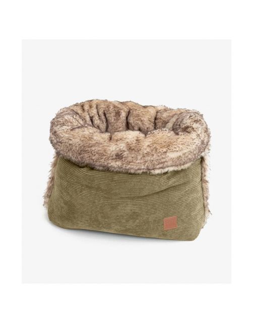 Pet & Co. Snuggle Cord Fur Kaki - Hondenmand