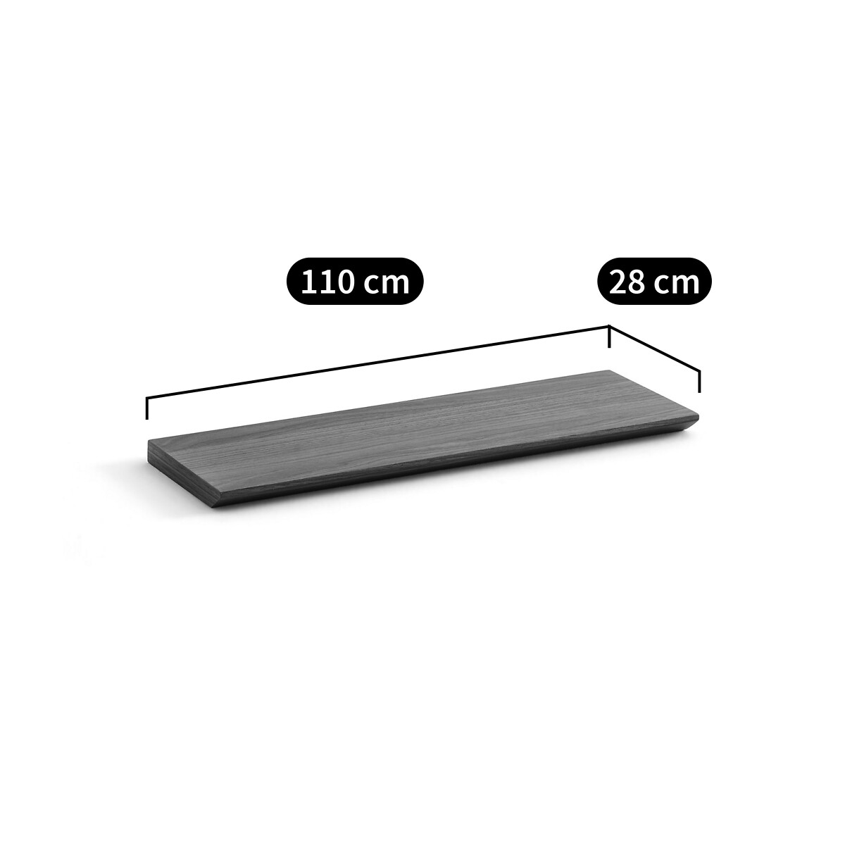 AM.PM<br>Prateleira folheada a nogueira, 110 cm de largura x 28 cm de profundidade, Archivita