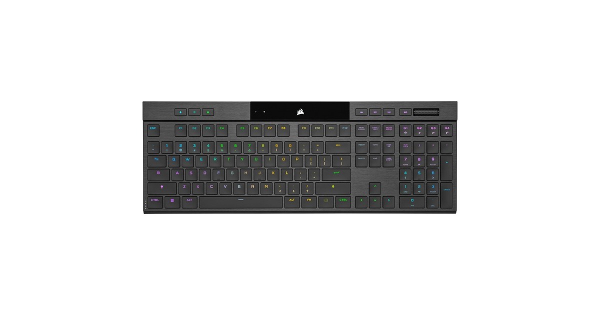 CorsairK100 AIR Wireless RGB, gaming toetsenbord  (Zwart, US lay-out, Cherry MX-Technologie, RGB leds)