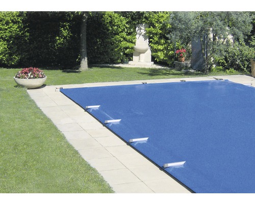 Veiligheidsafdekking 800 x 400 cm kunststof voor inbouwzwembaden, blauw