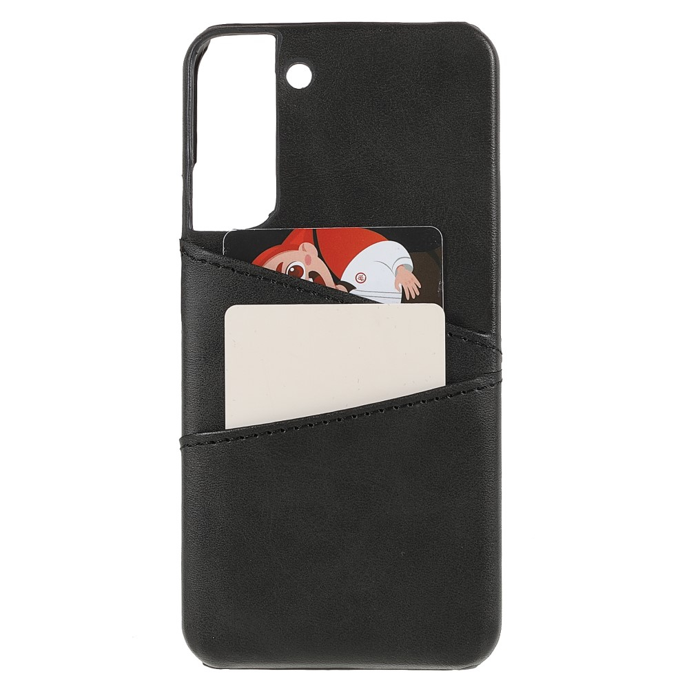 Samsung Galaxy S22 5G Leder Hülle Snap Case   Kartenfach - Schwarz