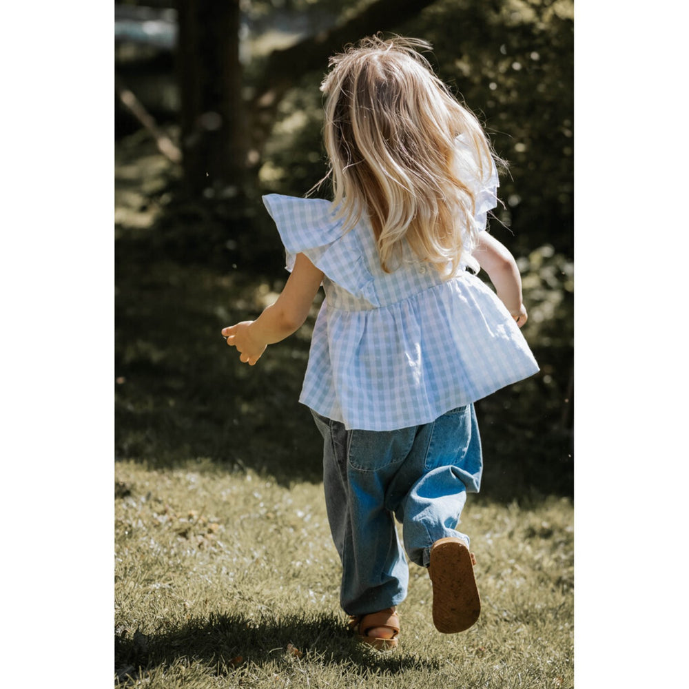 Køb Fliink Dream Blue Check Pari Top