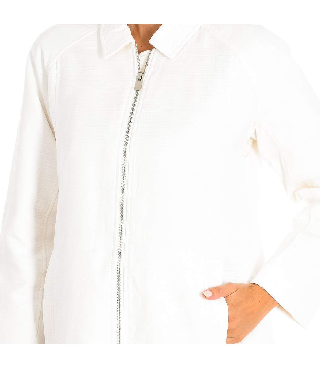 Long sleeve long cut jacket 9063 woman