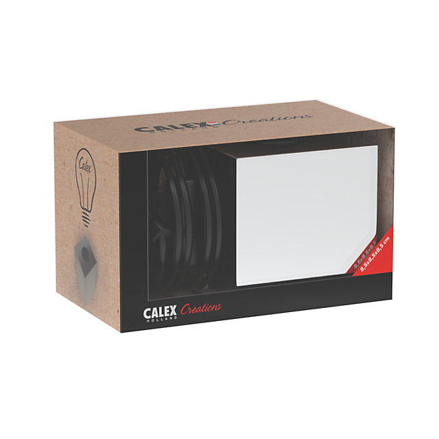 Support de lampe de table Holder E27 40W IP44 Calex argenté H.8,5 cm