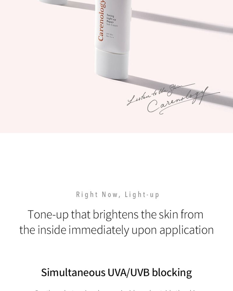 Carenology 95 - Toning Light-Up Repair Zonnecrème