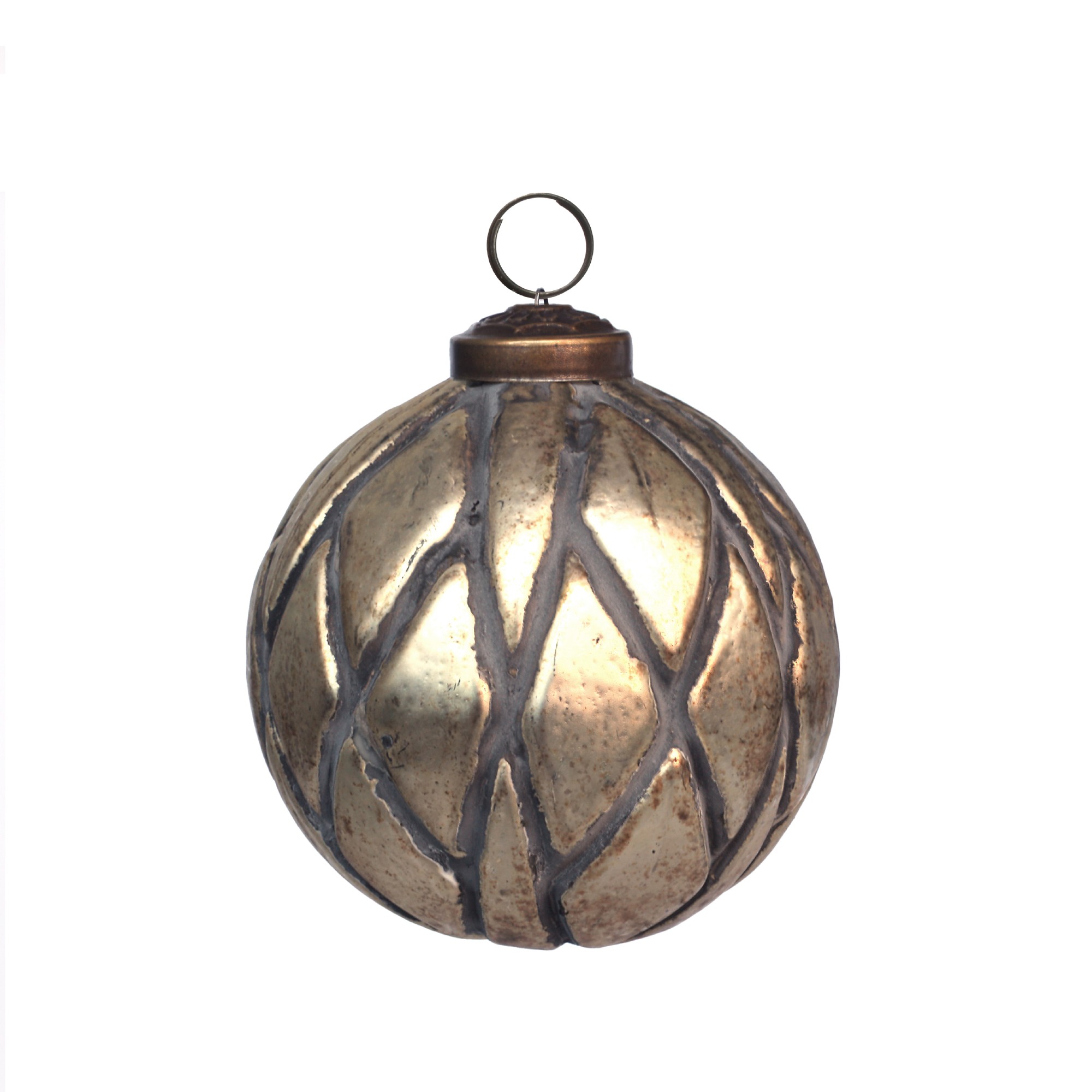 Anhänger Kugel 'Geäst', gold, Ø 10 cm, H 10 cm günstig bestellen