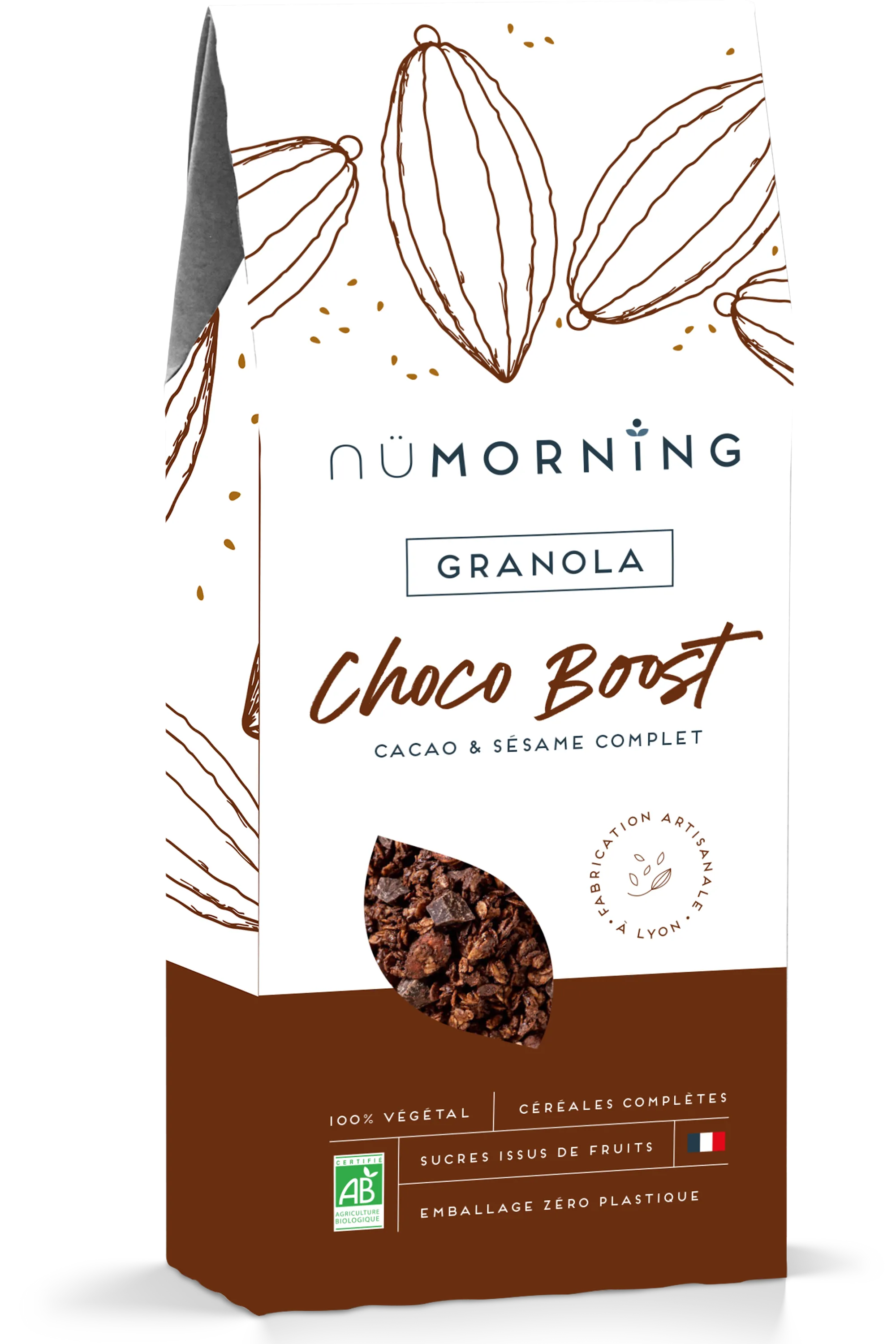 nüMorning Granola Choco Boost cacao & sésame-300 g