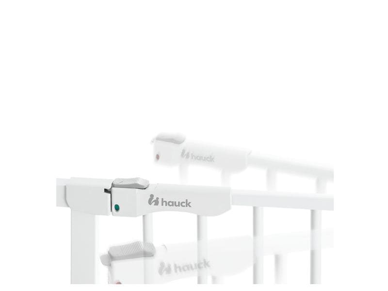 Hauck Türschutzgitter Clear Step Autoclose 2  21 cm Weiss Barrierefreies, automatisch schliessendes Tür- und Treppenschutzgitter-Set