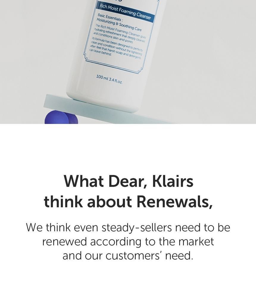 Beste Klairs - Rich Moist Foaming Cleanser (Renewal)