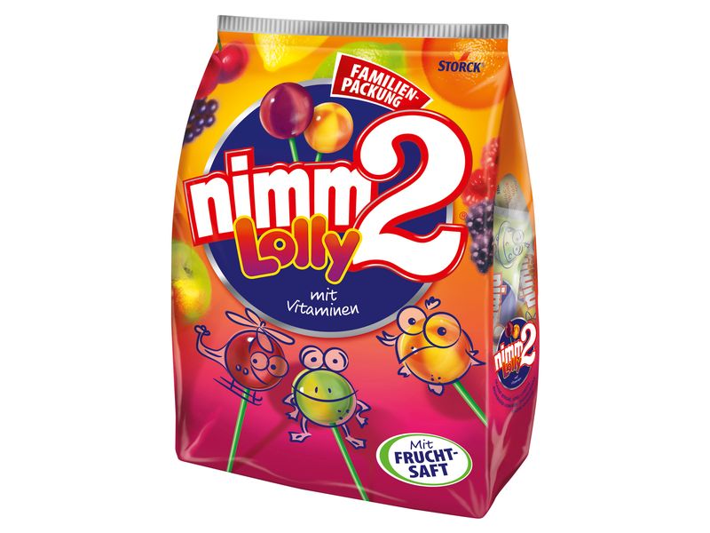 Storck Lollipop Nimm2 Lolly 200 g Frucht-Stielbonbons mit Vitaminen