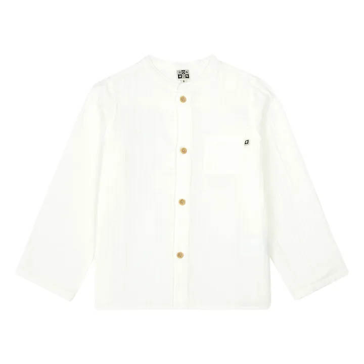 Bonton Chemise Gaze de Coton Bio Internet | Ecru