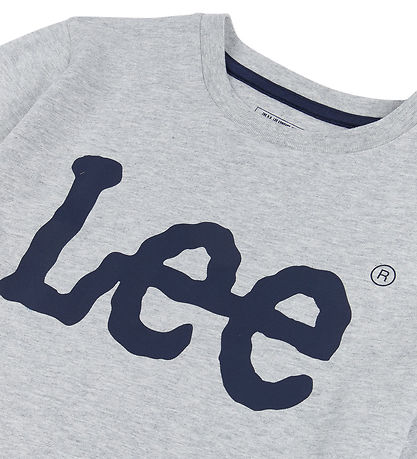Lee T-Shirt - WobBlå Graphic - Vintage Grey Heather