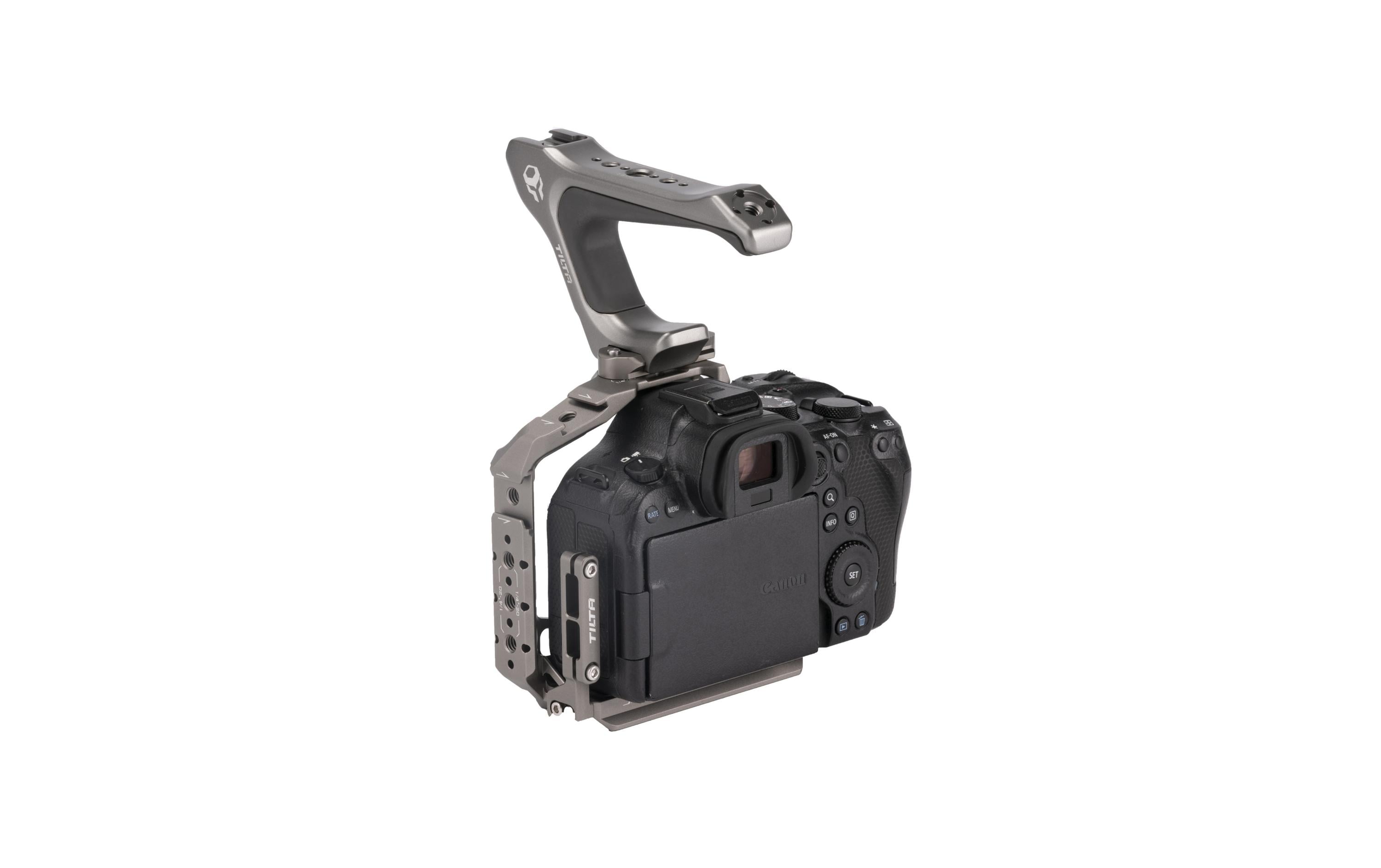 Leichtes Kit für Canon R6 Mark II - Titanium GrayBietet zusätzlichen Schutz für das Kameragehäuse und mehrere Befestigungspunkte für Zubehör