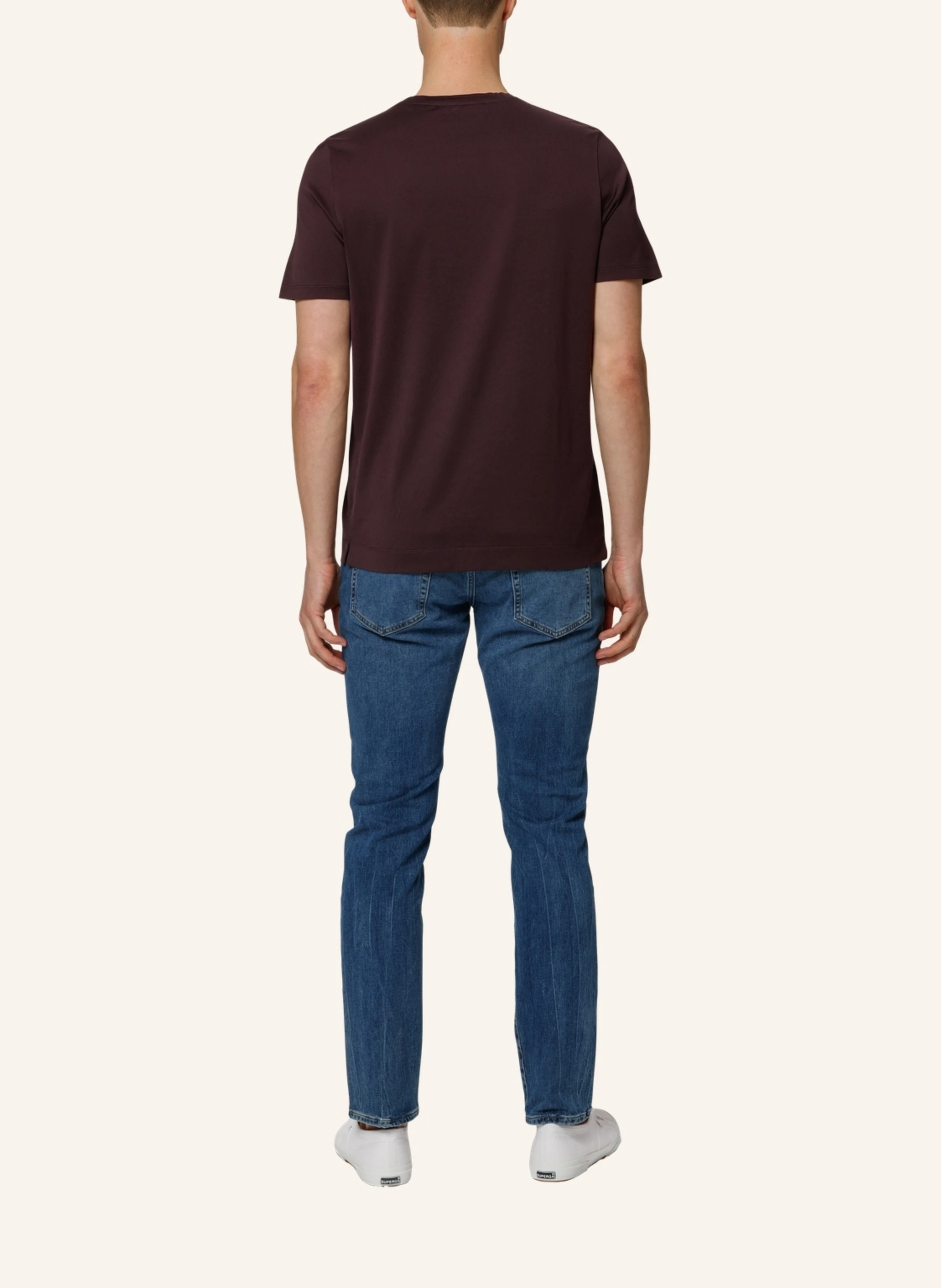 TRUSTED HANDWORK Round Neck 1/2-Sleeve T-Shirt