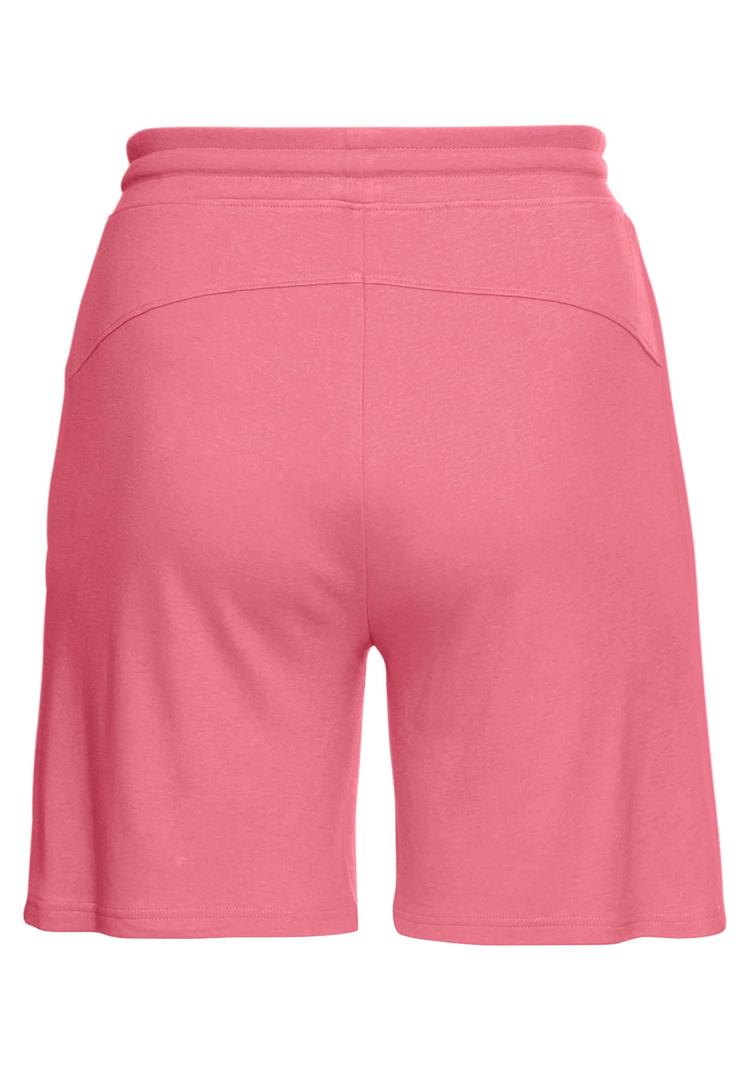 Relaxshorts mit Kontrastdetails, aus Interlock