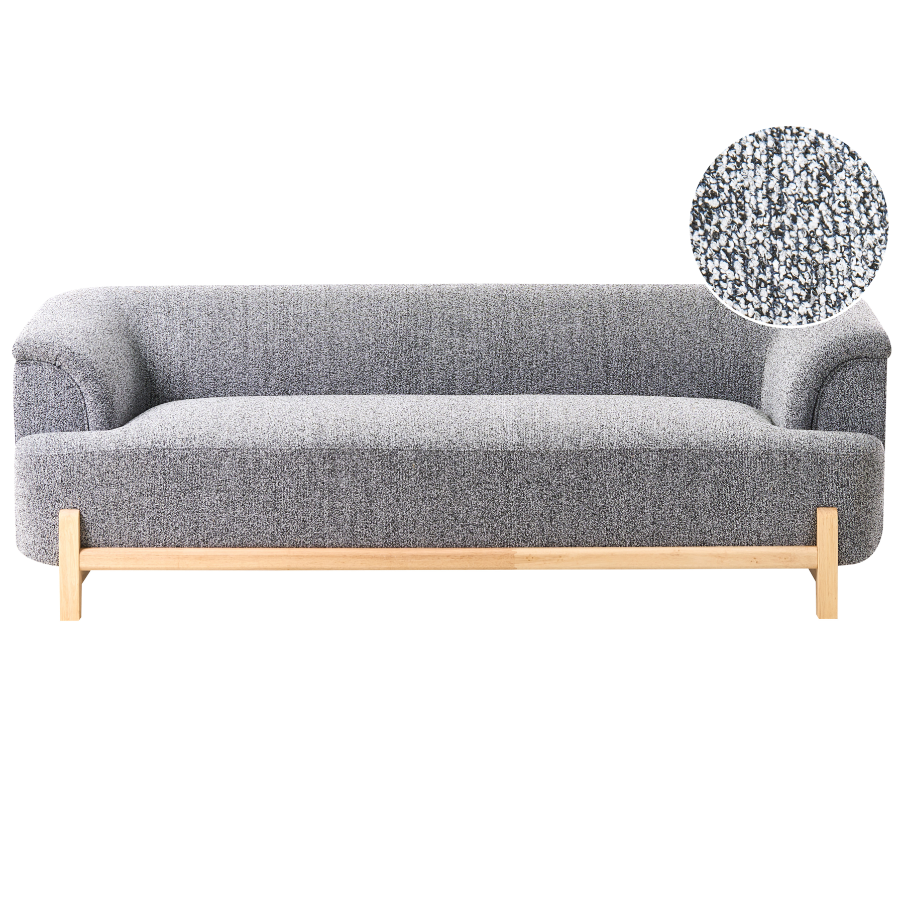 Beliani - ALNOR - Driezitsbank - Donkergrijs - Polyester