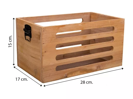 Ensemble de 3 boîtes en bois marron