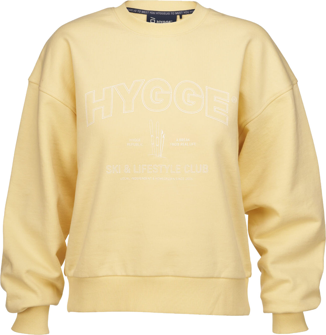 Organic Cotton Crew Neck Dame 65/Sunshine