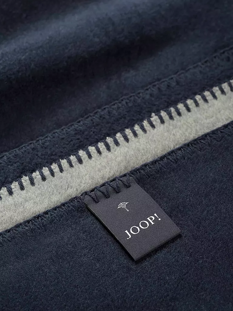 JOOP Wohndecke - Plaid 150x200cm Uni Doubleface Silber/Navy silber