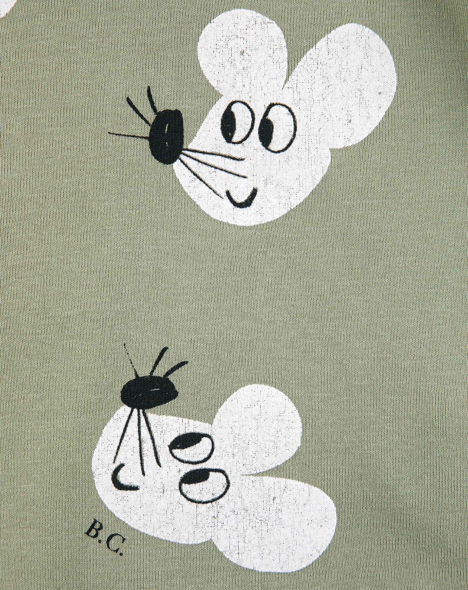 Rollkragenpullover MOUSE ALL OVER in hellgrün