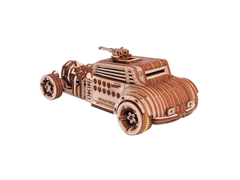 WoodTrick Bausatz Apocalyptic Car Postapokalyptisches Auto 3D Bausatz aus Holz
