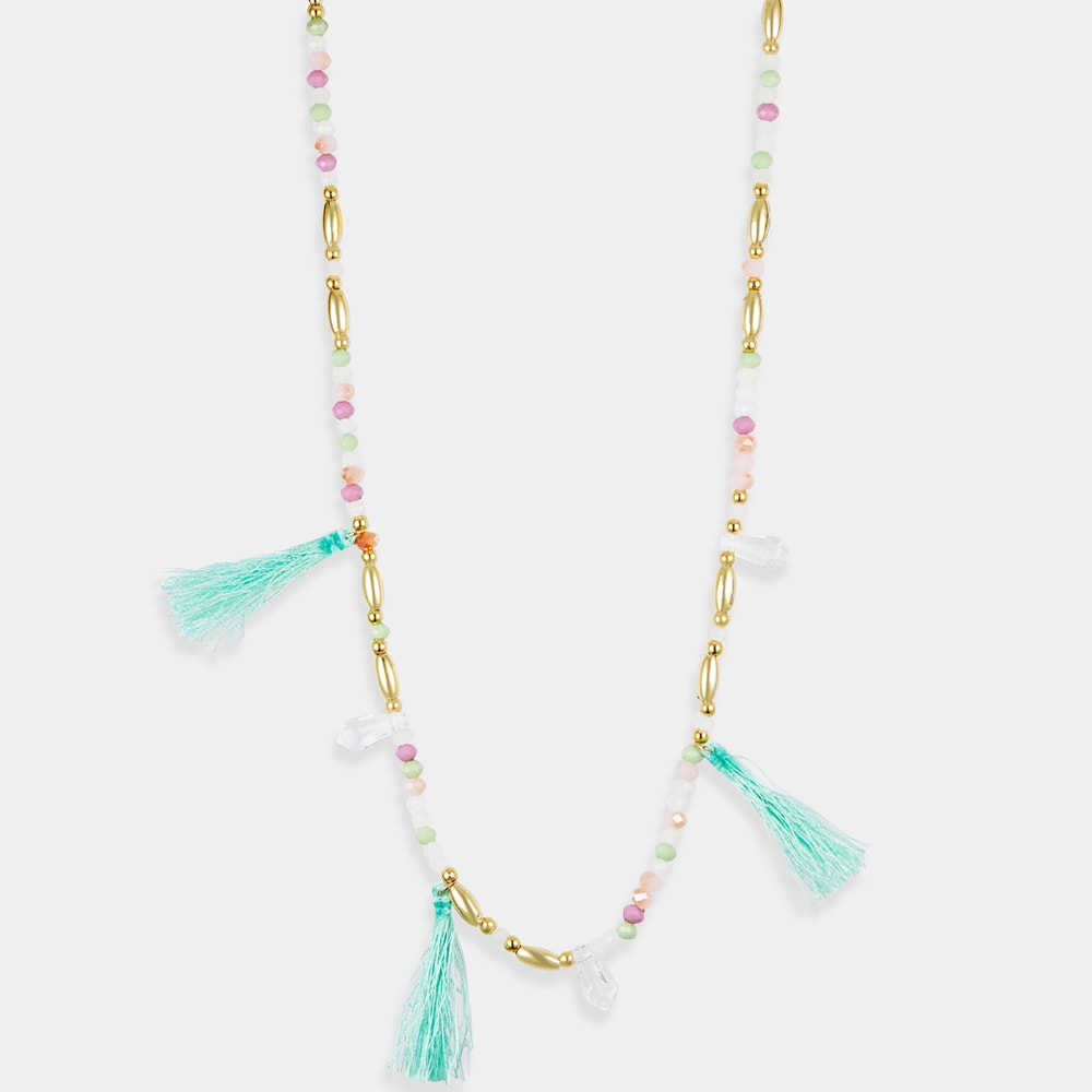 Collier pompons - Alliage doré