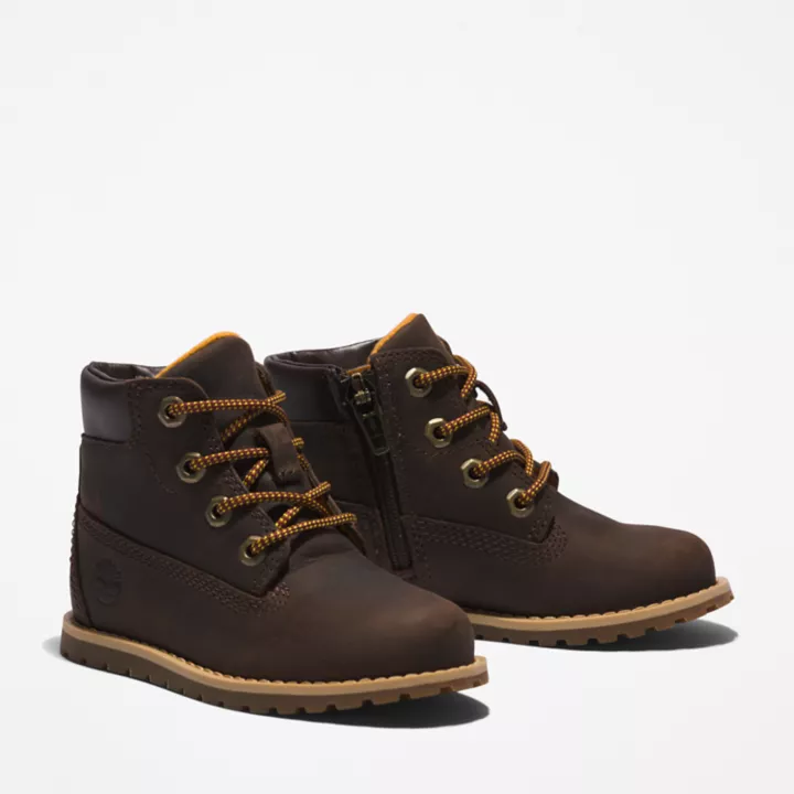 Bota infantil Pokey Pine de 15 cm na cor marrom escuro