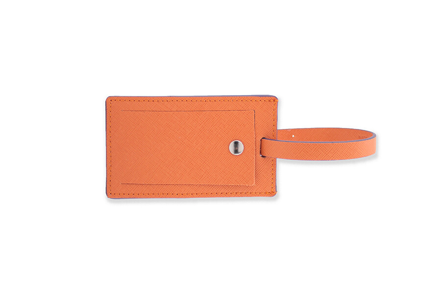 Stair Luggage Tag orange Saffiano
