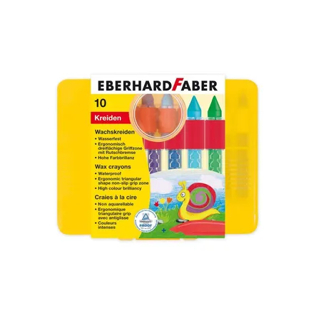 Eberhard Faber Wachskreide wasserfest 10er, Etui